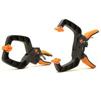 WEN CLH435 Quick-Release Ratcheting Hand Clamps with 4-Inch Jaw Opening and 3-Inch Throat, 2 Pack