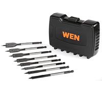WEN DB818P 8-Piece 6-Inch Wood Spade Bit Set with Carrying Case