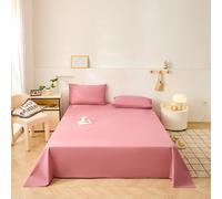 WenBags Lightweight Waterproof Flat Sheet 70 * 90 Inches Queen Size-Mattress Protector for Bed & Couch, Pet Hair Resistant Cover Ideal for Dogs & Cats, Perfect for Hotels & Hospitals (Pink)