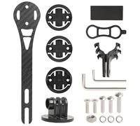 Wenbones Carbon Fibre Integrated Bicycle Computer GPS Mount, Carbon Fibre Handlebar Extension Mount Compatible, for Wahoo, Garmin Edge, Bryton, GIT, Mounts for Action Cameras and Light