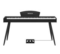 WENCAI 88 Key Fully Weighted Electric Piano Keyboard Hammer Action Full-size Digital Pianos for Beginners Adults Wooden Upright Piano with Sheet Music Stand Triple Pedal, Supports USB-MIDI Black