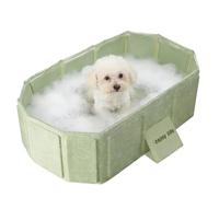 Wenceda Foldable Dog Pet Bath Pool Collapsible Pet Bathing Tub 29.5×17.7 Inches Dogs Cats Swimming Bathtub PVC Non-Slip Puppy Shower Pool