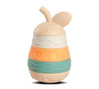 wencolino Baby Toy Stacking Stones Stacking Tower in Pear Shape with Other Tactile Playing Options in Each Part Made of Food-Grade Silicone - Dimensions H 10.6 cm, W 6.5 cm, L 6.5 cm - Educational Toy