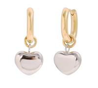 Wendalern Silver Heart Huggie Hoop Earrings Cute Love Heart Dangle Drop Earrings Silver Heart Shaped Charms Earrings Tiny Hoop Minimalist Earrings Party Prom Jewelry for Women
