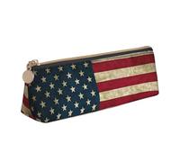 WenDang American Flag Triangle Leather Stationery Storage Bag and Holiday Stationery Storage are Essential Travel Items