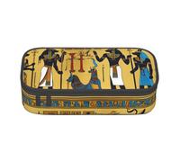 WenDang Ancient Egypt Tribe Series Multifunctional Stationery Bag, fit for Travel, Office Supplies, Makeup, and Desk Organization