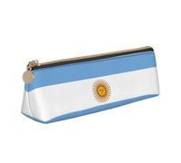 WenDang Argentine Flag Triangle Leather Stationery Storage Bag and Holiday Stationery Storage are Essential Travel Items