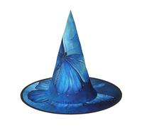 WenDang Blue Butterfly Halloween Hat, funny, holiday party hat costume ball, Cosplay Carnivals DIY Decoration(of 1)