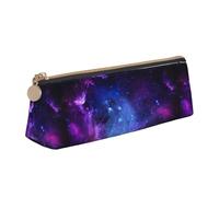 WenDang Blue Galaxy Triangle Leather Stationery Storage Bag and Holiday Stationery Storage are Essential Travel Items