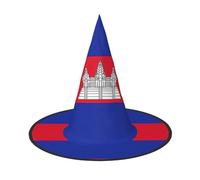 WenDang Cambodia Flag Halloween Hat, funny, holiday party hat costume ball, Cosplay Carnivals DIY Decoration(of 3)