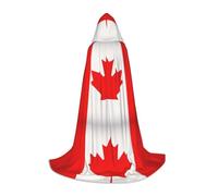 WenDang Canadian flag print Role playing Teen Hooded Cloak - Retro Street Cloak, Halloween Costume