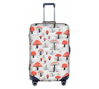 WenDang Cartoon Mushrooms Print Elastic Suitcase Protector Cover Baggage Covers, Enhance Protection, fit Unisex Travelers