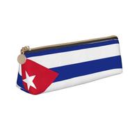 WenDang Cuban Flag Triangle Leather Stationery Storage Bag and Holiday Stationery Storage are Essential Travel Items