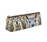 WenDang Cute Llama Triangle Leather Stationery Storage Bag and Holiday Stationery Storage are Essential Travel Items
