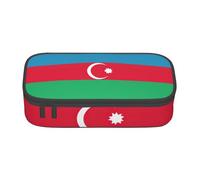 WenDang Flag of Azerbaijan Multifunctional Stationery Bag, fit for Travel, Office Supplies, Makeup, and Desk Organization