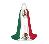 WenDang Flag of Mexico print Role playing Teen Hooded Cloak - Retro Street Cloak, Halloween Costume