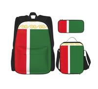 WenDang Flag of The Chechen Republic Double Shoulder Bag Set with Lunch Bag and Pencil Case, fit for Shopping, Outdoor Sports