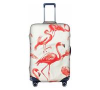 WenDang Flamingos on White Print Elastic Suitcase Protector Cover Baggage Covers, Enhance Protection, fit Unisex Travelers