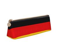 WenDang German Flag Triangle Leather Stationery Storage Bag and Holiday Stationery Storage are Essential Travel Items
