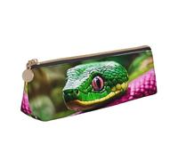WenDang Green Snake Triangle Leather Stationery Storage Bag and Holiday Stationery Storage are Essential Travel Items