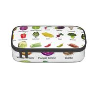 WenDang Introduction of Various Vegetables Multifunctional Stationery Bag, fit for Travel, Office Supplies, Makeup, and Desk Organization
