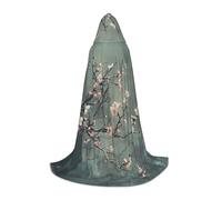 WenDang Japanese Cherry Flowers print Role playing Teen Hooded Cloak - Retro Street Cloak, Halloween Costume