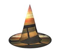 WenDang Lonely Bench Sunset Halloween Hat, funny, holiday party hat costume ball, Cosplay Carnivals DIY Decoration(of 2)