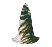 WenDang Los Angeles Palm Trees print Role playing Teen Hooded Cloak - Retro Street Cloak, Halloween Costume