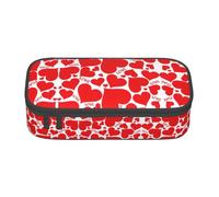 WenDang Love Heart Multifunctional Stationery Bag, fit for Travel, Office Supplies, Makeup, and Desk Organization