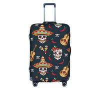 WenDang Mexican Skull Print Elastic Suitcase Protector Cover Baggage Covers, Enhance Protection, fit Unisex Travelers