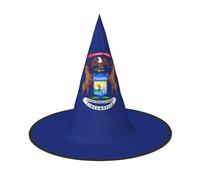 WenDang Michigan State Flag Halloween Hat, funny, holiday party hat costume ball, Cosplay Carnivals DIY Decoration(of 1)