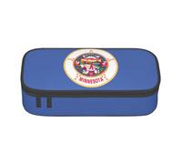 WenDang Minnesota State Flag Multifunctional Stationery Bag, fit for Travel, Office Supplies, Makeup, and Desk Organization