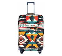 WenDang Native American Pattern Print Elastic Suitcase Protector Cover Baggage Covers, Enhance Protection, fit Unisex Travelers