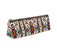 WenDang Native American Pattern Triangle Leather Stationery Storage Bag and Holiday Stationery Storage are Essential Travel Items