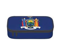 WenDang New York State Flag Multifunctional Stationery Bag, fit for Travel, Office Supplies, Makeup, and Desk Organization