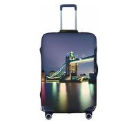 WenDang Night London Tower Bridge Print Elastic Suitcase Protector Cover Baggage Covers, Enhance Protection, fit Unisex Travelers
