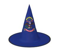 WenDang North Dakota State Flag Halloween Hat, funny, holiday party hat costume ball, Cosplay Carnivals DIY Decoration(of 1)