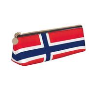 WenDang Norwegian Flag Triangle Leather Stationery Storage Bag and Holiday Stationery Storage are Essential Travel Items