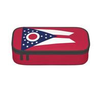 WenDang Ohio State Flag Multifunctional Stationery Bag, fit for Travel, Office Supplies, Makeup, and Desk Organization