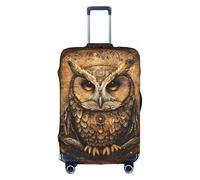 WenDang Owl Beliefs Print Elastic Suitcase Protector Cover Baggage Covers, Enhance Protection, fit Unisex Travelers