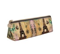 WenDang Paris Eiffel Tower Triangle Leather Stationery Storage Bag and Holiday Stationery Storage are Essential Travel Items