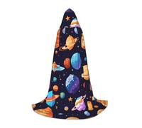 WenDang Planet Pattern print Role playing Teen Hooded Cloak - Retro Street Cloak, Halloween Costume