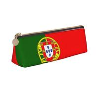 WenDang Portuguese Flag Triangle Leather Stationery Storage Bag and Holiday Stationery Storage are Essential Travel Items