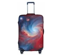 WenDang Red Blue Galaxy Print Elastic Suitcase Protector Cover Baggage Covers, Enhance Protection, fit Unisex Travelers
