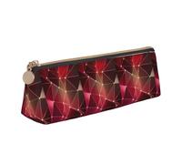 WenDang Red Galaxy Constellation Triangle Leather Stationery Storage Bag and Holiday Stationery Storage are Essential Travel Items