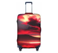 WenDang Red Sky at Night Starry Print Elastic Suitcase Protector Cover Baggage Covers, Enhance Protection, fit Unisex Travelers