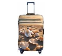WenDang Seashell Landscape On The Beach Print Elastic Suitcase Protector Cover Baggage Covers, Enhance Protection, fit Unisex Travelers