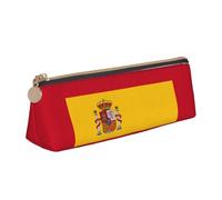 WenDang Spanish Flag Triangle Leather Stationery Storage Bag and Holiday Stationery Storage are Essential Travel Items