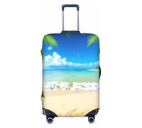 WenDang Starfish Beach Sea Palms Print Elastic Suitcase Protector Cover Baggage Covers, Enhance Protection, fit Unisex Travelers