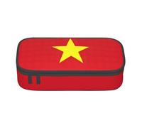 WenDang Vietnamese Flag Multifunctional Stationery Bag, fit for Travel, Office Supplies, Makeup, and Desk Organization
